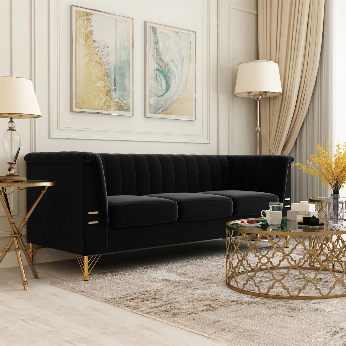 Caradel Chelsea sofas Black