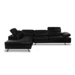 Caradel Griffey Sofas Black LHS