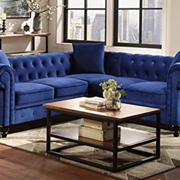 Caradel Mario L Shape Sofas Blue