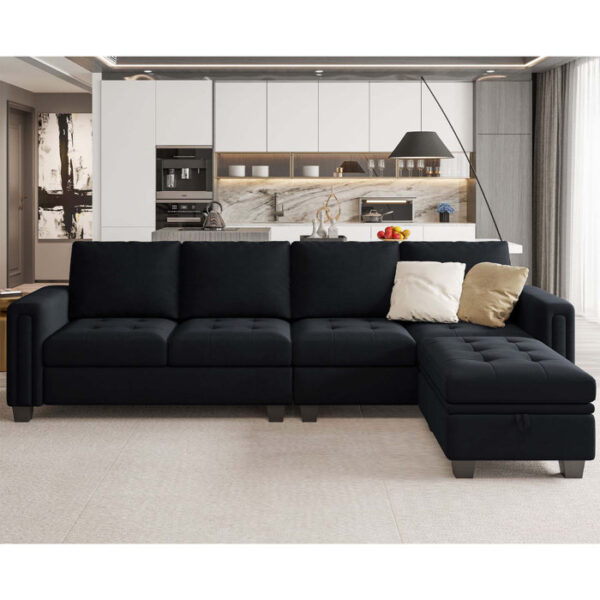 Caradel Adam Sofas Black Velvet