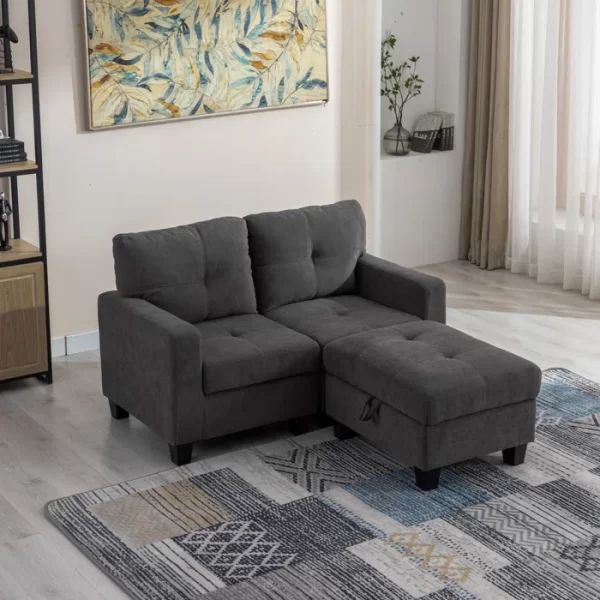 Caradel Andre Sofas Dark Gray Polyester