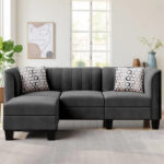 caradel Franco Sofa set & L Shape Black Cotton Blend 2