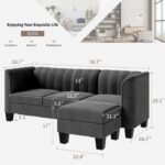 caradel Franco Sofa set & L Shape Black Cotton Blend 6