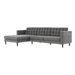 caradel Moroco L shape sofa Dark Gray Performance Basketweave 2