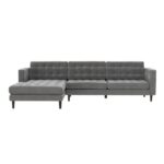 caradel Moroco L shape sofa Dark Gray Performance Basketweave 3