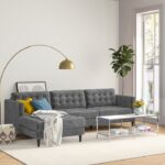 caradel Moroco L shape sofa Dark Gray Performance Basketweave 4