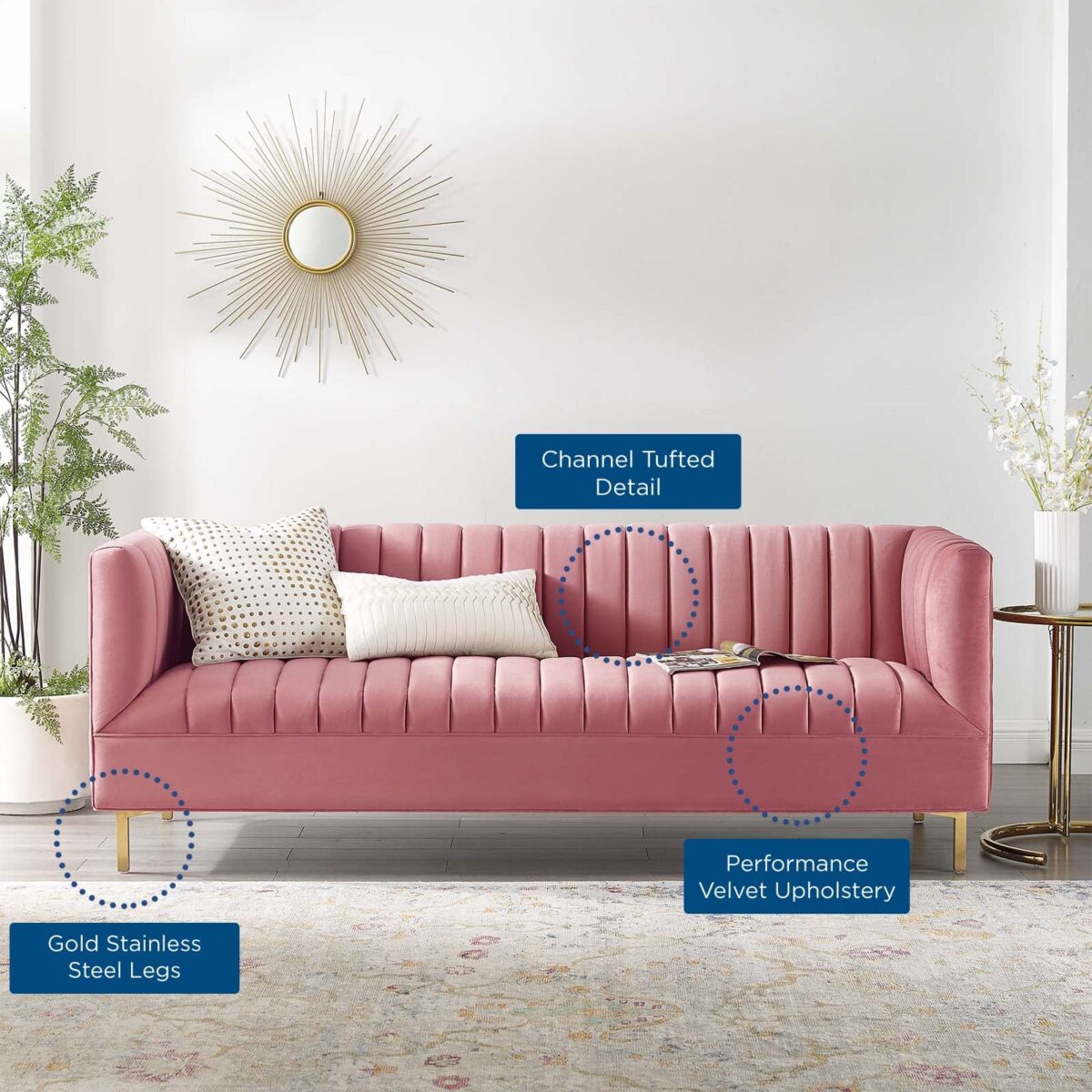 Caradel Juno Sofas dusty rose