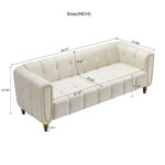 Caradel Emily 3 seater sofa set Beige Velvet (9)