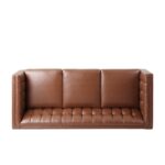 Caradel Everly 3 seater sofa set Cognac Faux Leather (12)