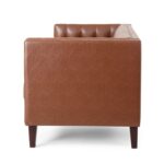 Caradel Everly 3 seater sofa set Cognac Faux Leather (5)