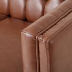 Caradel Everly 3 seater sofa set Cognac Faux Leather (9)