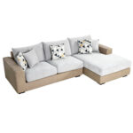 Caradel Helios L shape sofa set Beige (10)