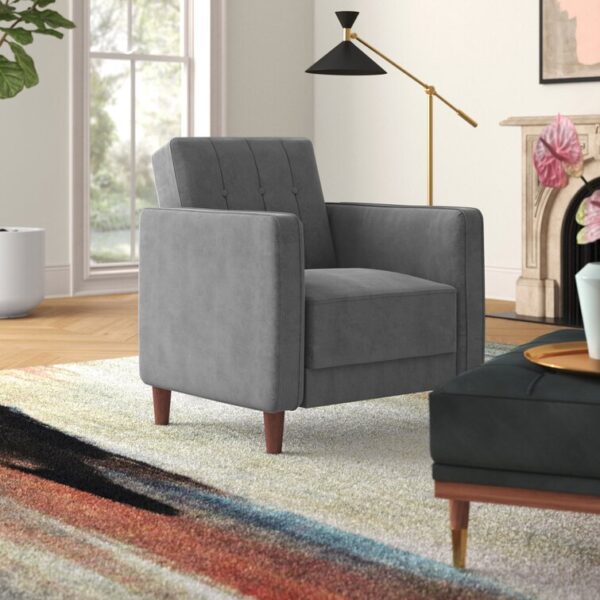 Caradel Iris 1 Seater Armchair sofa set Gray Velvet (1)