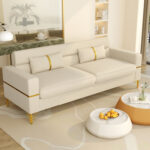 Caradel Joss 3 seater sofa set Beige Velvet (10)