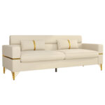 Caradel Joss 3 seater sofa set Beige Velvet (6)