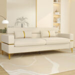 Caradel Joss 3 seater sofa set Beige Velvet (9)