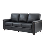 Caradel Mitsi 3 seater sofa set Black Genuine Leather (10)