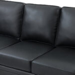 Caradel Mitsi 3 seater sofa set Black Genuine Leather (7)