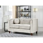 Caradel Victor 2 seater sofa set Beige Velvet (2)