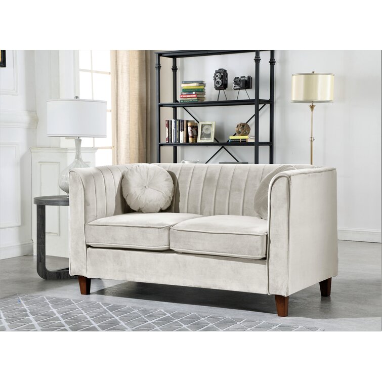 Caradel Victor 2 seater sofa set Beige Velvet (2)