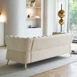 Caradel William 3 seater sofa sofa set Beige Velvet (1)