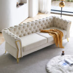 Caradel William 3 seater sofa sofa set Beige Velvet (12)