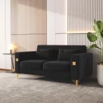 caradel Henry 2 seater sofa set Sky Black