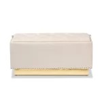 caradel Rosy Ottoman sofa beige velvate 1