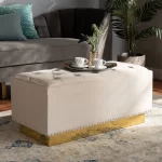 caradel Rosy Ottoman sofa beige velvate