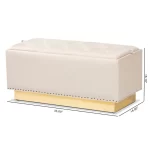 caradel Rosy Ottoman sofa beige velvate 9