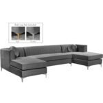 caradel cello Shillog u shape sofa set grey (4)