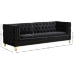 caradel logan 3 Seater sofa set black (3)