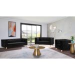 caradel logan 3 Seater sofa set black (7)